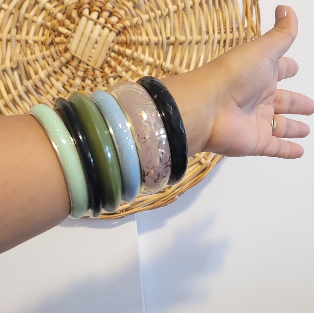 Vintage Bracelets Bangles Retro Cuffs Acrylic